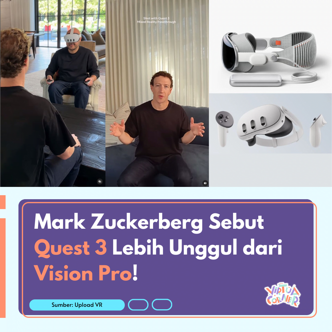 Mark Zuckerberg Sebut Quest 3 Lebih Unggul dari Vision Pro!