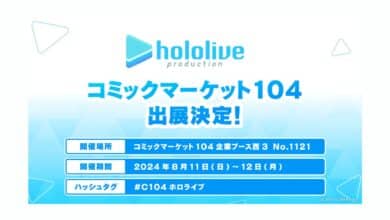 Hololive Production Hadir di Comic Market 104